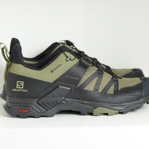 SALOMON Mens X Ultra 4 GTX Gore-Tex Shoes Green Black Olive Waterproof US 11